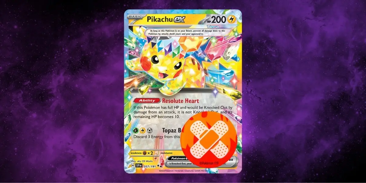 burned pokemon card with burn marker