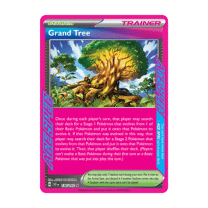 grand tree allows pokemon to evolve to stage 1 and stage 2 in the same turn.
