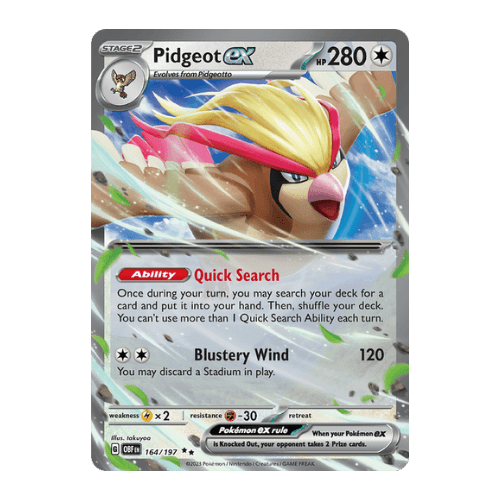 pidgeot ex card search ability