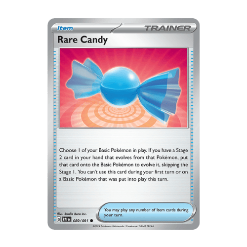 rare candy allows basic pokemon to evolve to stage 2 without stage 1
