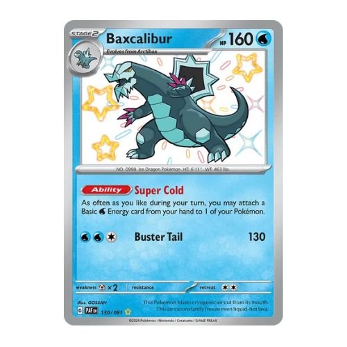 Baxcalibur's super cold ability attaches water energy from the hand