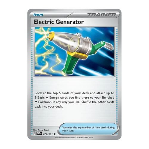 Electric generator is a trainer and an essential energy accelerator for lightning type decks