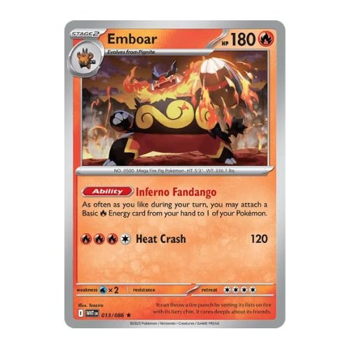 emboar's inferno fandango ability attaches unlimited fire energy from the hand