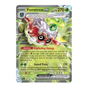 forretress ex accelerates 5 grass energy with its exploding energy ability