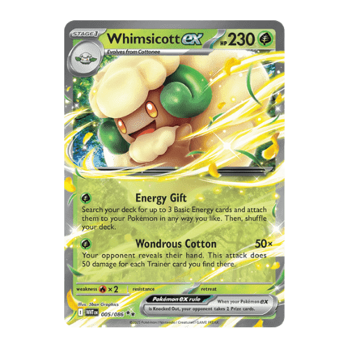 whimsicott ex grass type pokemon example