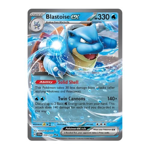 blastoise ex has strong damage output and defense