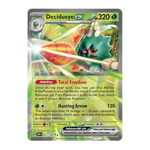 decidueye ex is one of the best grass-type pokemon for hit and run rogue decks