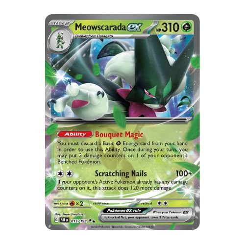 meowscadara can be included in grass-type decks to spread damage