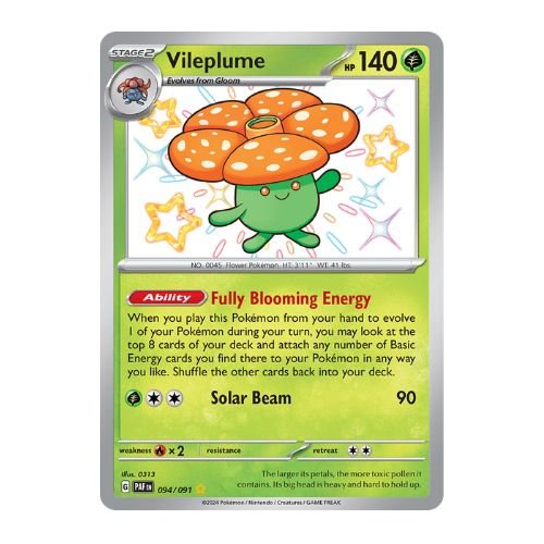 use vileplume to accelerate grass energy
