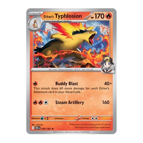 ethan's typhlosion is a powerful card in fire-type ethan-themed decks