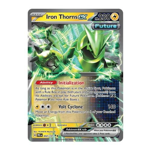 iron thorns ex is a powerful lightning-type disruption pokemon card