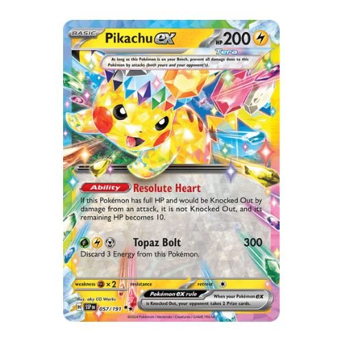 pikachu ex does huge damage with topaz bolt.